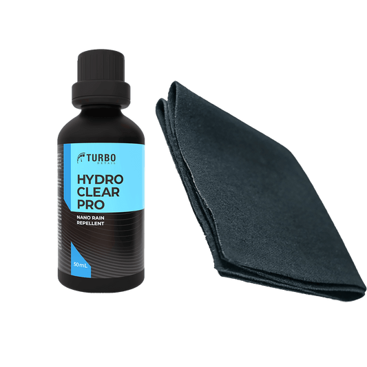 HYDROCLEAR PRO PACK, Pachet protectie ceramica parbriz + laveta bumbac, Turbo Detail