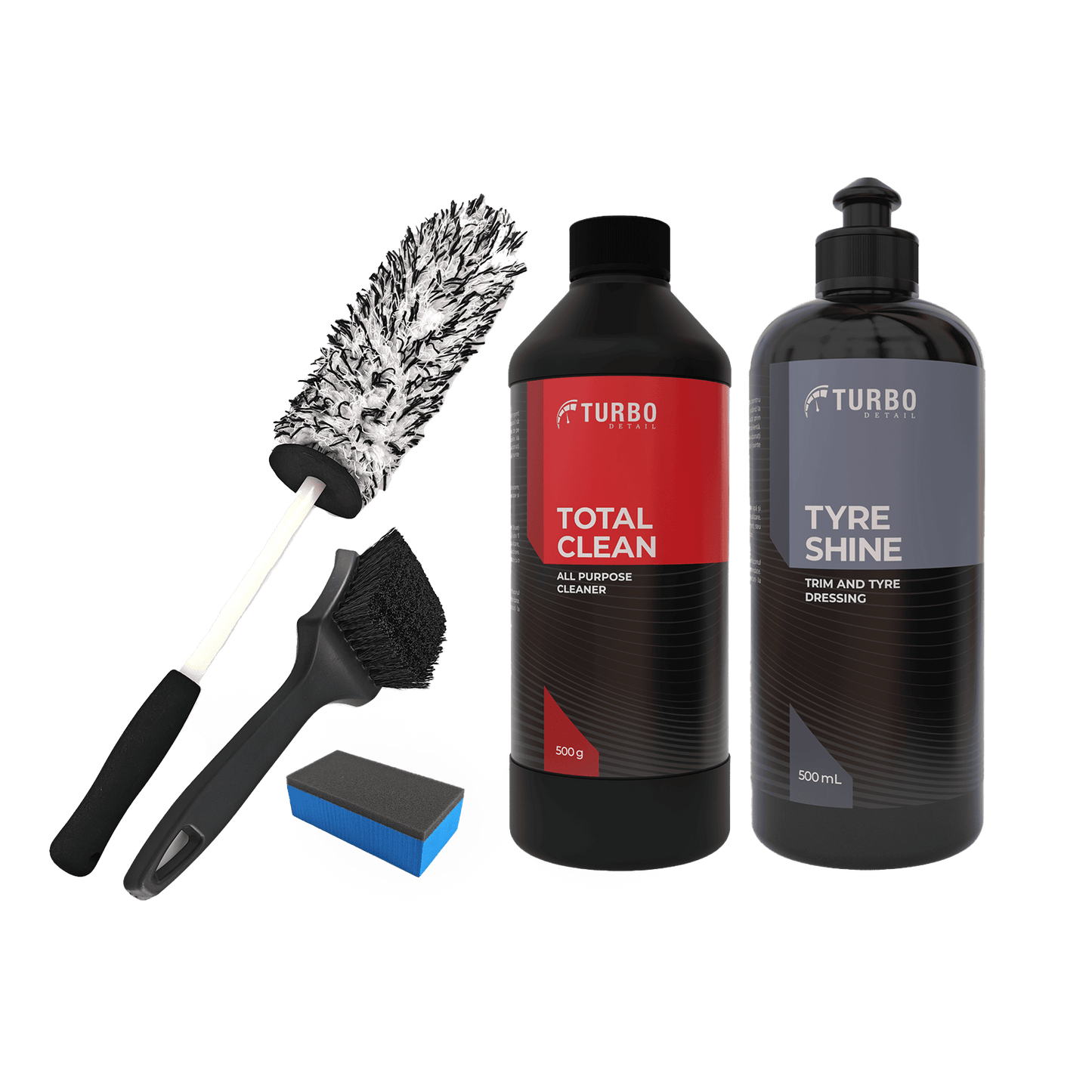 WHEEL CLEAN PACK, Pachet curatare si intretinere jante si cauciuc auto, Turbo Detail